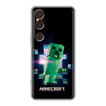 Силиконовый чехол на Sony Xperia 1 VI с принтом Майнкрафт Minecraft Силиконовый чехол на Sony Xperia 1 VI с принтом Майнкрафт Minecraft
