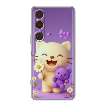 Силиконовый чехол на Sony Xperia 1 VI с принтом для девочек Силиконовый чехол на Sony Xperia 1 VI с принтом для девочек