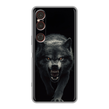 Силиконовый чехол на Sony Xperia 1 VI с принтом Волк Силиконовый чехол на Sony Xperia 1 VI с принтом Волк