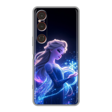 Силиконовый чехол на Sony Xperia 1 VI с принтом Холодное сердце Frozen Силиконовый чехол на Sony Xperia 1 VI с принтом Холодное сердце Frozen