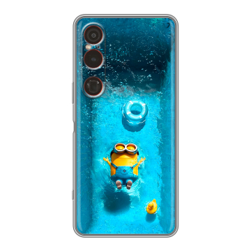 Силиконовый чехол на Sony Xperia 1 VI с принтом Миньоны Силиконовый чехол на Sony Xperia 1 VI с принтом Миньоны