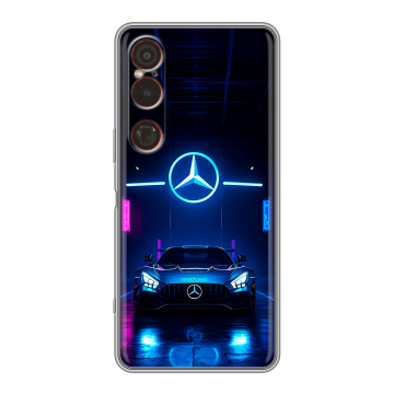Силиконовый чехол на Sony Xperia 1 VI с принтом Mercedes Мерседес Силиконовый чехол на Sony Xperia 1 VI с принтом Mercedes Мерседес