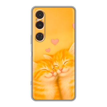 Силиконовый чехол на Sony Xperia 1 VI с принтом Милые котята Силиконовый чехол на Sony Xperia 1 VI с принтом Милые котята