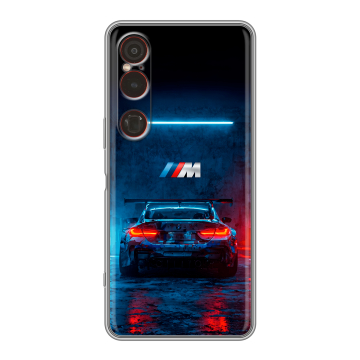 Силиконовый чехол на Sony Xperia 1 VI с принтом BMW БМВ Силиконовый чехол на Sony Xperia 1 VI с принтом BMW БМВ
