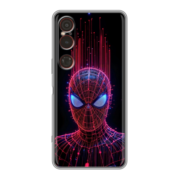 Силиконовый чехол на Sony Xperia 1 VI с принтом Spiderman Человек паук Силиконовый чехол на Sony Xperia 1 VI с принтом Spiderman Человек паук