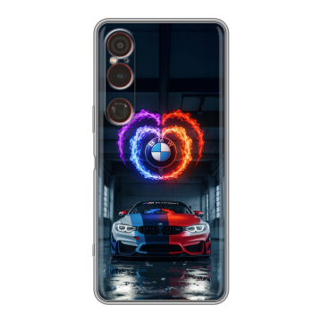 Силиконовый чехол на Sony Xperia 1 VI с принтом BMW БМВ Силиконовый чехол на Sony Xperia 1 VI с принтом BMW БМВ