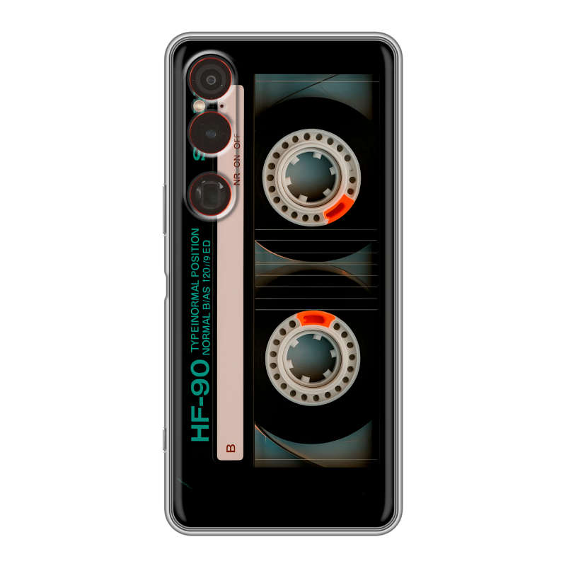 Силиконовый чехол на Sony Xperia 1 VI с принтом Кассета Силиконовый чехол на Sony Xperia 1 VI с принтом Кассета