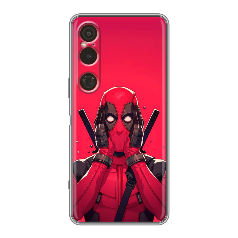 Силиконовый чехол на Sony Xperia 1 VI с принтом Дедпул Deadpool Силиконовый чехол на Sony Xperia 1 VI с принтом Дедпул Deadpool