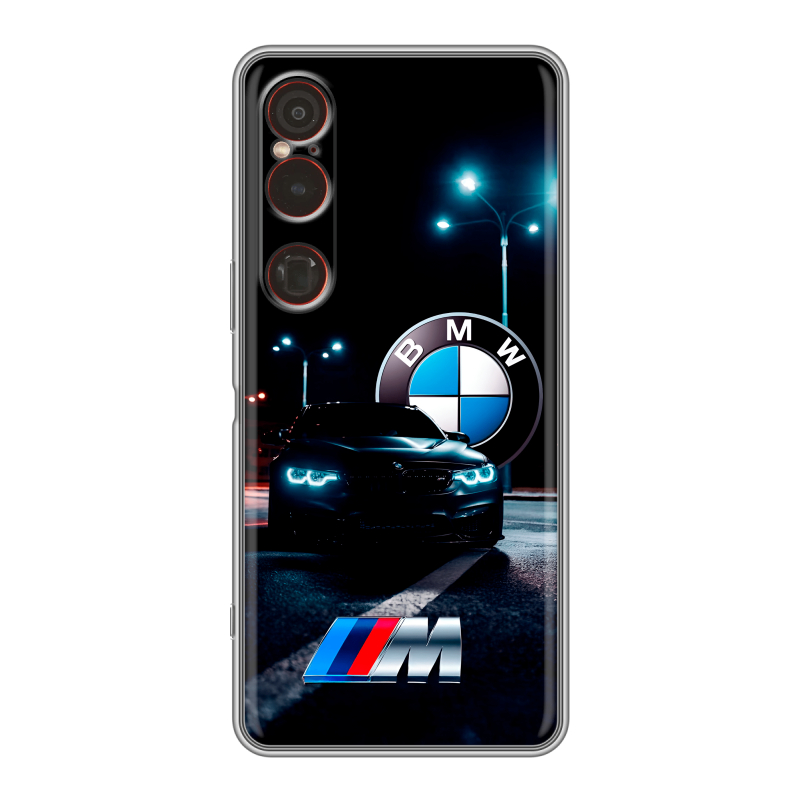Силиконовый чехол на Sony Xperia 1 VI с принтом БМВ BMW Силиконовый чехол на Sony Xperia 1 VI с принтом БМВ BMW