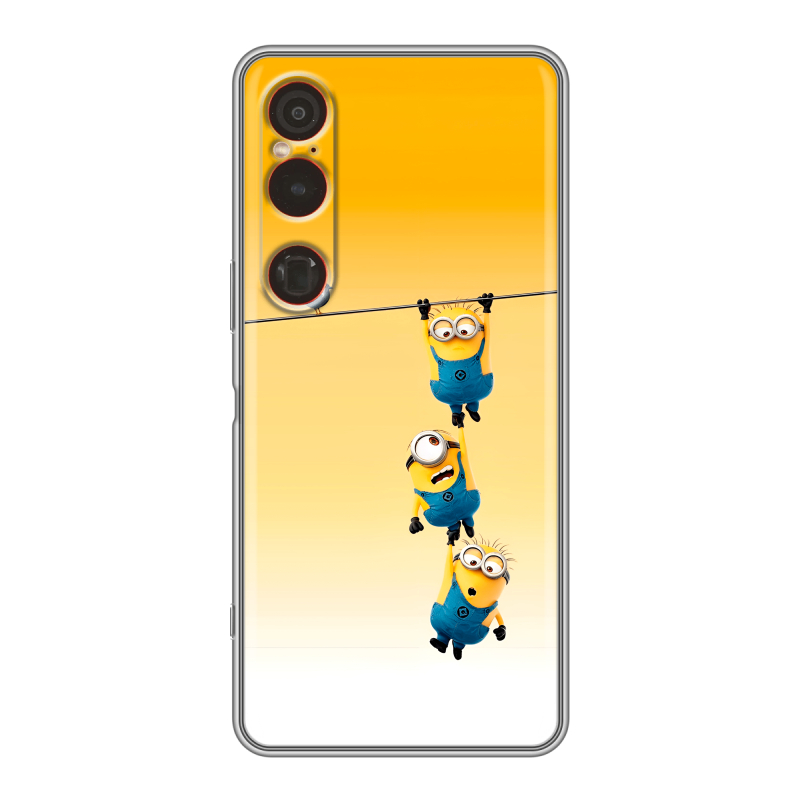 Силиконовый чехол на Sony Xperia 1 VI с принтом Миньоны Силиконовый чехол на Sony Xperia 1 VI с принтом Миньоны