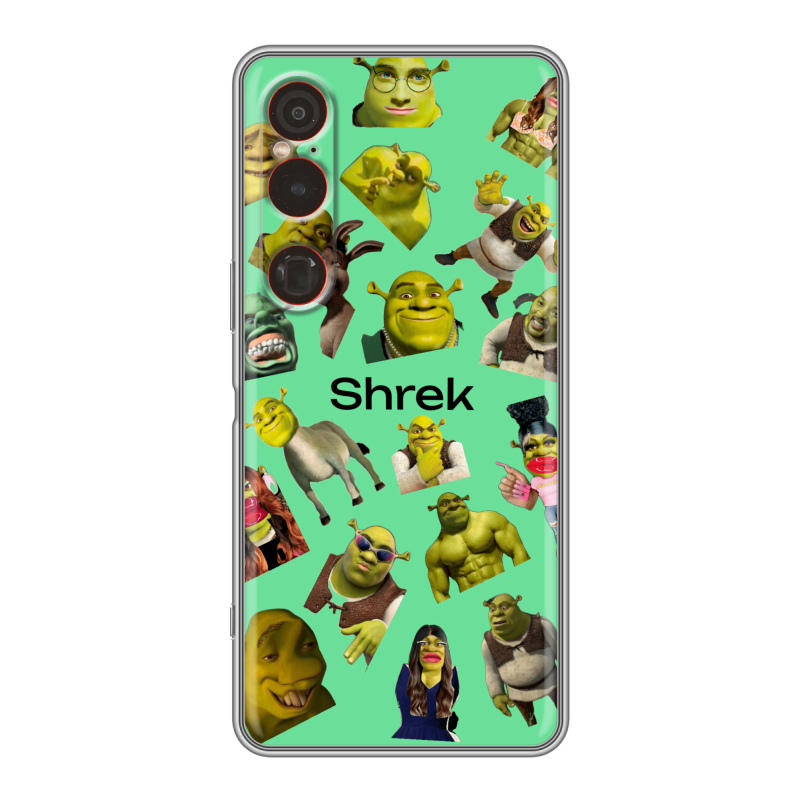 Силиконовый чехол на Sony Xperia 1 VI с принтом Шрек Shrek Силиконовый чехол на Sony Xperia 1 VI с принтом Шрек Shrek