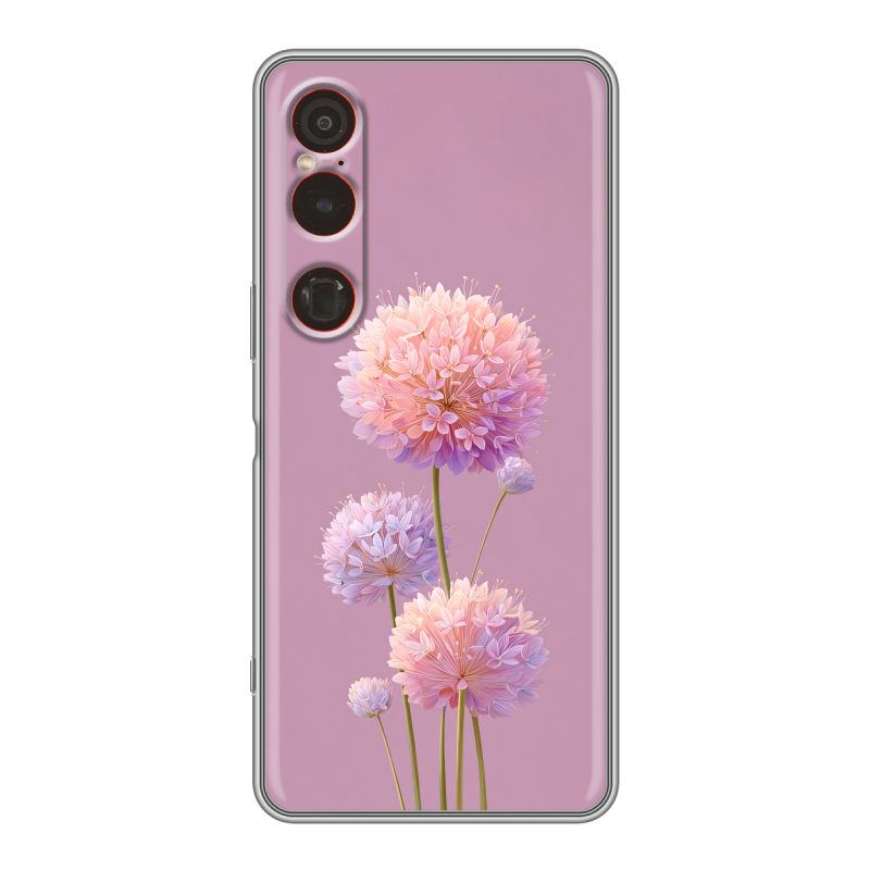 Силиконовый чехол на Sony Xperia 1 VI с принтом Цветы Силиконовый чехол на Sony Xperia 1 VI с принтом Цветы