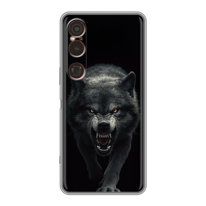 Силиконовый чехол на Sony Xperia 1 VI с принтом Волк Силиконовый чехол на Sony Xperia 1 VI с принтом Волк