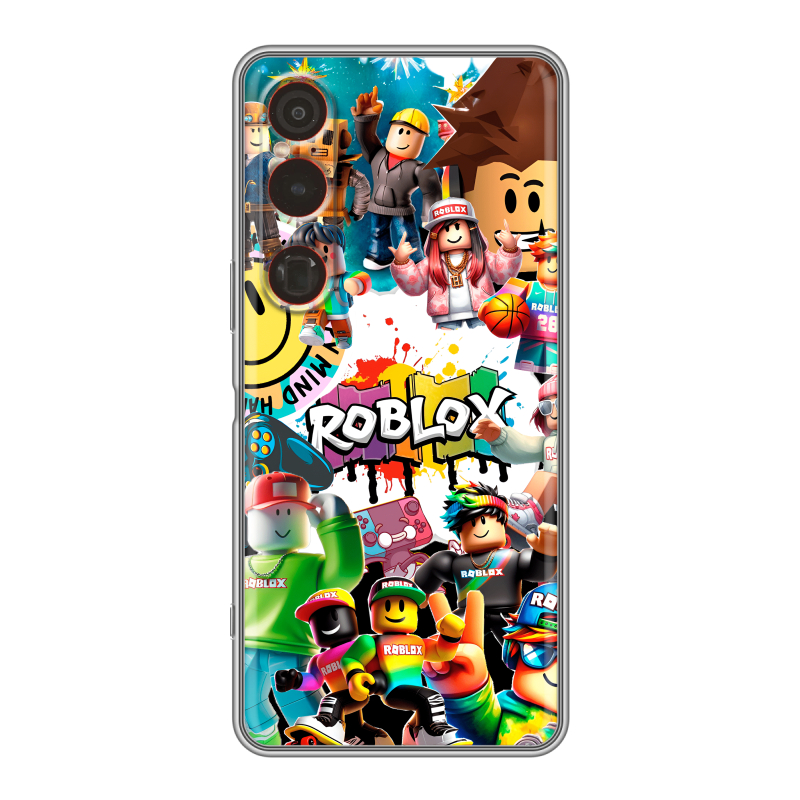 Силиконовый чехол на Sony Xperia 1 VI с принтом Roblox Роблокс Силиконовый чехол на Sony Xperia 1 VI с принтом Roblox Роблокс