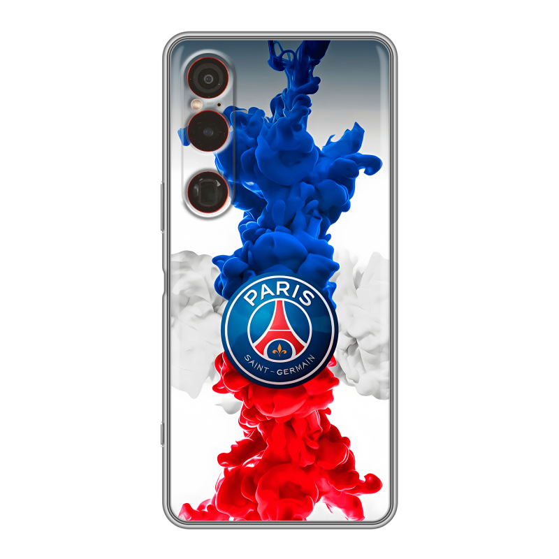 Силиконовый чехол на Sony Xperia 1 VI с принтом PSG ПСЖ Силиконовый чехол на Sony Xperia 1 VI с принтом PSG ПСЖ