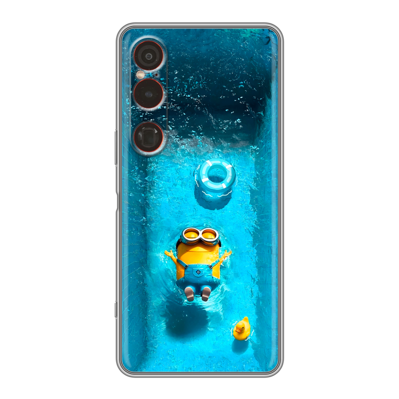 Силиконовый чехол на Sony Xperia 1 VI с принтом Миньоны Силиконовый чехол на Sony Xperia 1 VI с принтом Миньоны