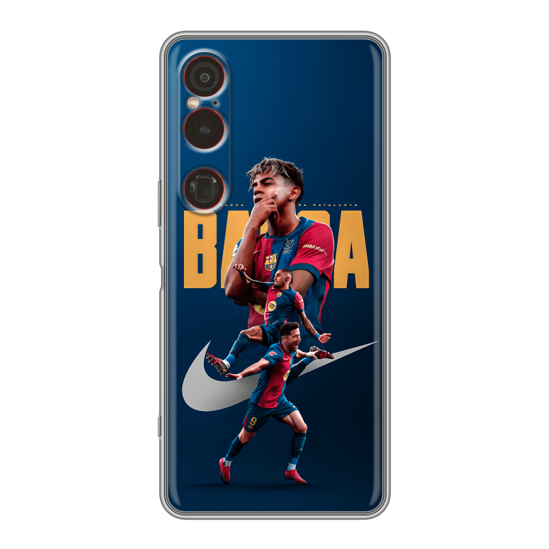 Силиконовый чехол на Sony Xperia 1 VI с принтом Барселона Barca Yamal Силиконовый чехол на Sony Xperia 1 VI с принтом Барселона Barca Yamal
