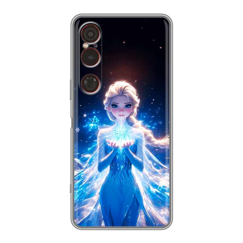 Силиконовый чехол на Sony Xperia 1 VI с принтом Холодное сердце Frozen Силиконовый чехол на Sony Xperia 1 VI с принтом Холодное сердце Frozen