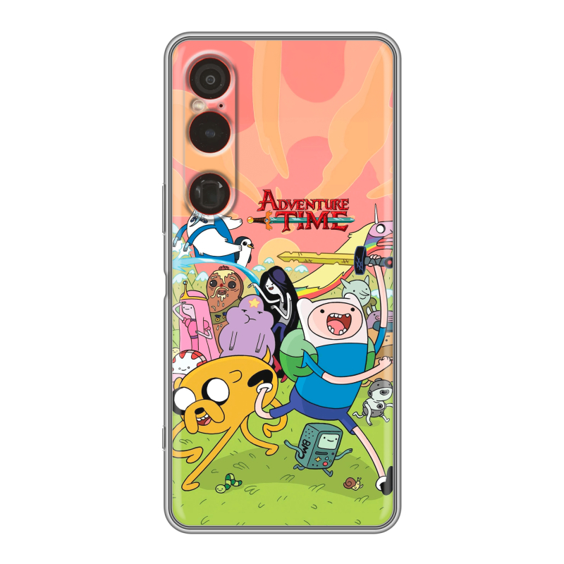 Силиконовый чехол на Sony Xperia 1 VI с принтом Adventure time Время приключений Силиконовый чехол на Sony Xperia 1 VI с принтом Adventure time Время приключений