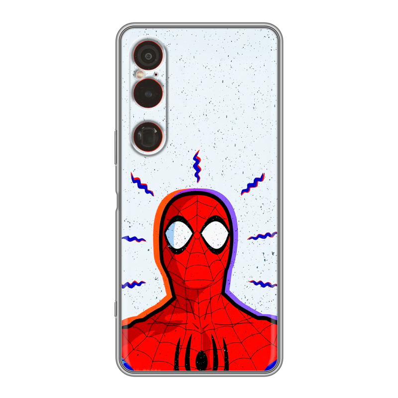 Силиконовый чехол на Sony Xperia 1 VI с принтом Spiderman Человек паук Силиконовый чехол на Sony Xperia 1 VI с принтом Spiderman Человек паук