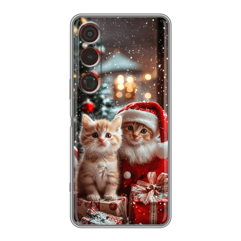 Силиконовый чехол на Sony Xperia 1 VI с принтом Новый год Силиконовый чехол на Sony Xperia 1 VI с принтом Новый год