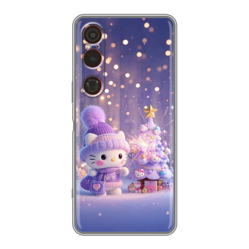 Силиконовый чехол на Sony Xperia 1 VI с принтом Новый год Силиконовый чехол на Sony Xperia 1 VI с принтом Новый год