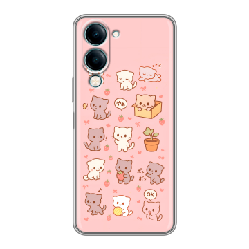 Силиконовый чехол на Vivo Y29s 5g с принтом Hello Kitty Хелоу Кити
