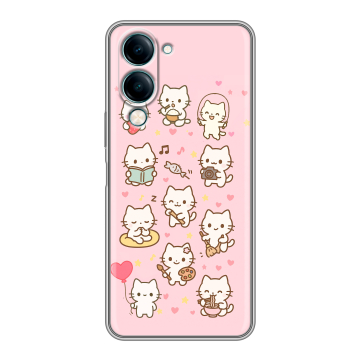 Силиконовый чехол на Vivo Y29s 5g с принтом Hello Kitty Хелоу Кити
