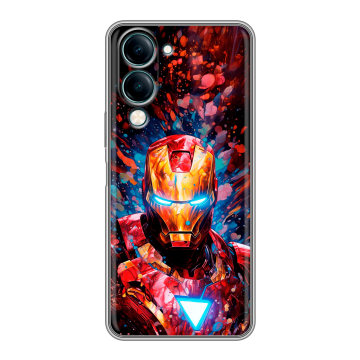 Силиконовый чехол на Vivo Y29s 5g с принтом Железный человек Ironman