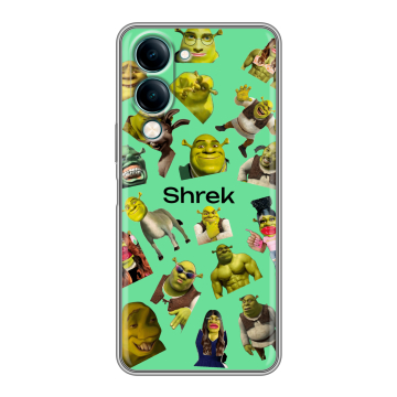 Силиконовый чехол на Vivo Y29s 5g с принтом Шрек Shrek