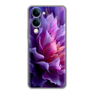 Силиконовый чехол на Vivo Y29s 5g с принтом женский цветы