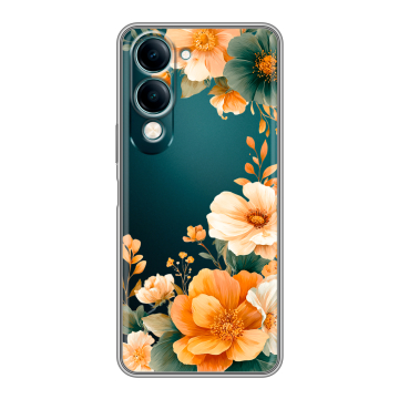 Силиконовый чехол на Vivo Y29s 5g с принтом Цветы принт