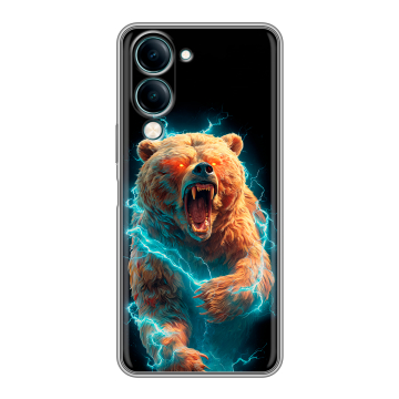 Силиконовый чехол на Vivo Y29s 5g с принтом Медведь