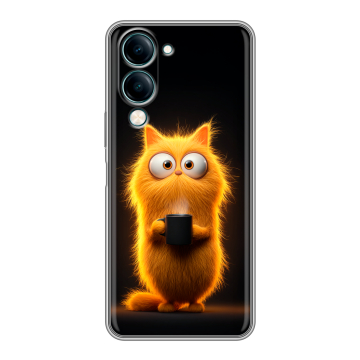 Силиконовый чехол на Vivo Y29s 5g с принтом Смешной кот