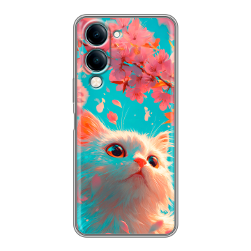 Силиконовый чехол на Vivo Y29s 5g с принтом Красивый кот