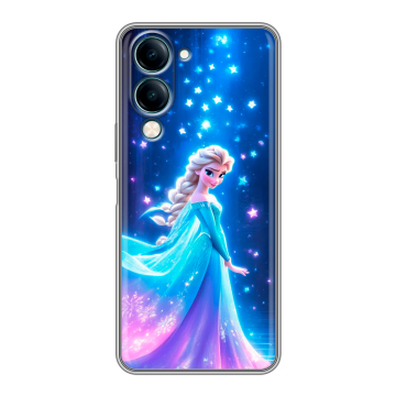 Силиконовый чехол на Vivo Y29s 5g с принтом Холодное сердце Frozen