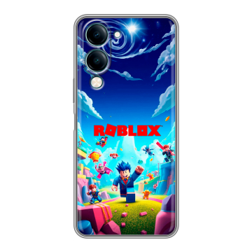 Силиконовый чехол на Vivo Y29s 5g с принтом Roblox Роблокс