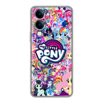 Силиконовый чехол на Vivo Y29s 5g с принтом My little pony Дружба чудо