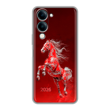 Силиконовый чехол на Vivo Y29s 5g с принтом Новый год