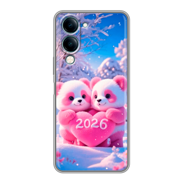 Силиконовый чехол на Vivo Y29s 5g с принтом Новый год