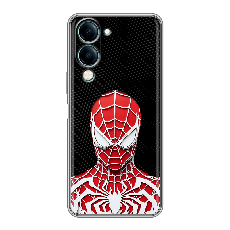 Силиконовый чехол на Vivo Y29s 5g с принтом человек паук spiderman Силиконовый чехол на Vivo Y29s 5g с принтом человек паук spiderman