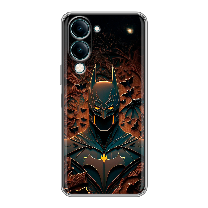Силиконовый чехол на Vivo Y29s 5g с принтом Batman Бэтмен Силиконовый чехол на Vivo Y29s 5g с принтом Batman Бэтмен
