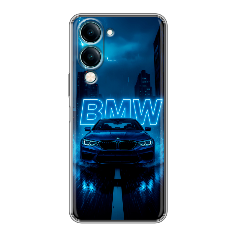 Силиконовый чехол на Vivo Y29s 5g с принтом BMW БМВ Силиконовый чехол на Vivo Y29s 5g с принтом BMW БМВ