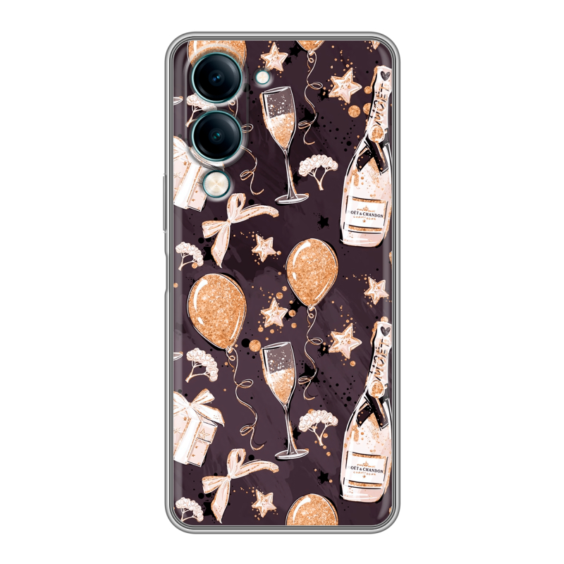 Силиконовый чехол на Vivo Y29s 5g с принтом Новый год Силиконовый чехол на Vivo Y29s 5g с принтом Новый год