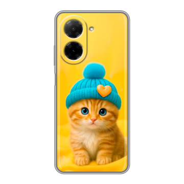 Силиконовый чехол на Xiaomi Redmi A5 с принтом Котенок в шапке