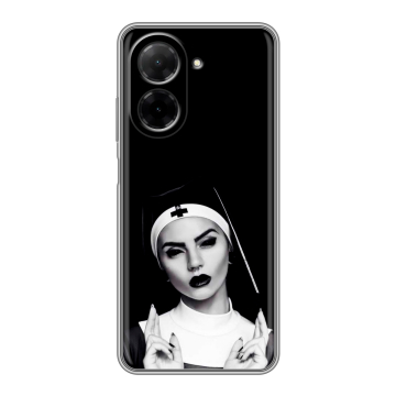 Силиконовый чехол на Xiaomi Redmi A5 с принтом монашка