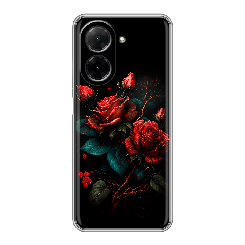 Силиконовый чехол на Xiaomi Redmi A5 с принтом Розы красные Силиконовый чехол на Xiaomi Redmi A5 с принтом Розы красные