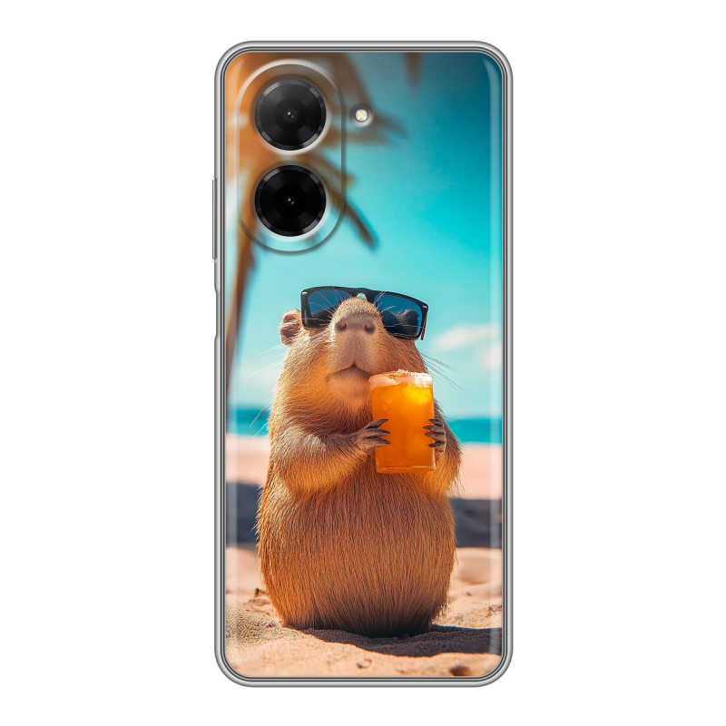 Силиконовый чехол на Xiaomi Redmi A5 с принтом Капибара Силиконовый чехол на Xiaomi Redmi A5 с принтом Капибара