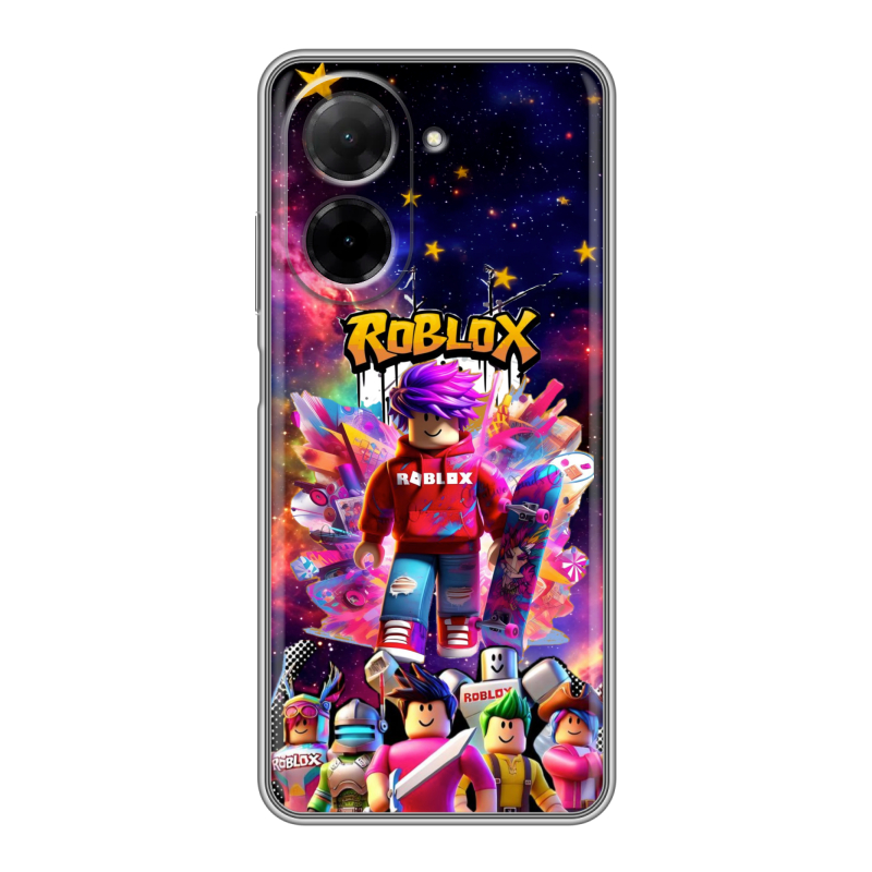 Силиконовый чехол на Xiaomi Redmi A5 с принтом Roblox Роблокс Силиконовый чехол на Xiaomi Redmi A5 с принтом Roblox Роблокс