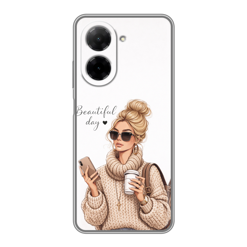 Силиконовый чехол на Xiaomi Redmi A5 с принтом женский Силиконовый чехол на Xiaomi Redmi A5 с принтом женский